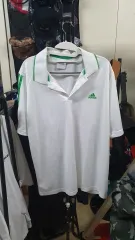 ヴィンテージ)adidas L41533 半袖ポロシャツ white+greenロゴ 110
