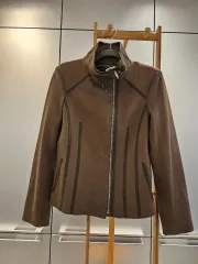 秋冬 レディース ブラウン ストレッチジャケット