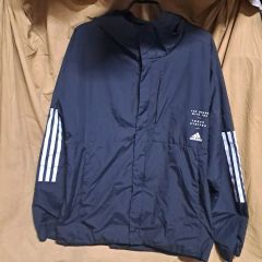 adidas ウィンドブレーカーフード付き ナイロンジャケット - メルカリ