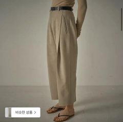 ウィムガゼット × 長谷川京子 コラボ リネン サスペンダーパンツ