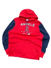 00s ナイキ エンゼルス センタースウォッシュ MLB パーカー 赤 古着 
