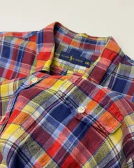 POLO RALPH LAUREN ポロラルフローレン 新モデル ワンポケット チェックパターン リネン シャツ
