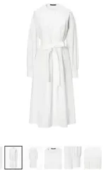 JILL STUART NEW YORK 白い レイ カラ ロング ONE PIECE M