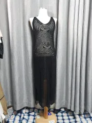 짜임 レイヤード マキシワンピース