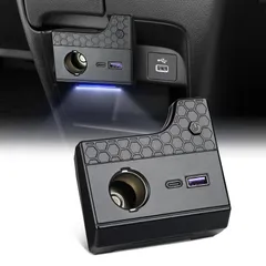 増設電源ユニット 専用設計 RP6 コンソール パーツ内装 QC3.0 USB RP7 Type-C PD シガーソケット スマホ充電 アクセサリー 急速に同時充電 LEDイルミ フットライト ホンダ RP8 stepwgn rp6･7･8 カスタムパーツ ピ