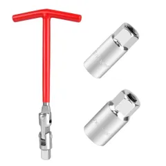LOYELEY プラグソケット 16mm 21mm T型ハンドル スパークプラグソケット スパークプラグレンチ ソケットレンチ 車 整備 セットのサムネイル
