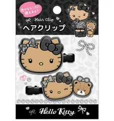 【新着商品】ヘアクリップ サンリオ ハローキティ ヒョウ ギャルみブラック