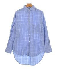 Nigel Cabournオープンカラーシャツ-リネンフリース46ダークネイビー