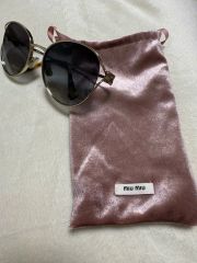 ミュウミュウ リムレス バタフライ サングラス パープル系レンズ レディース MIU MIU - ミュウミュウ リムレス バタフライ サングラス パープル系