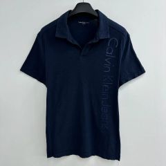 新品(訳あり) カルバンクライン メンズ 速乾 ポロシャツ 黒 M (A258 