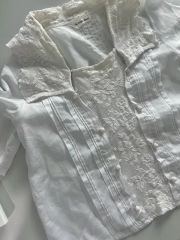 HaaTインド綿 総刺繍マオカラーブラウス HaaTH ヴィンテージ - メルカリ
