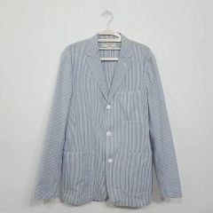 BAGUTTA シアサッカー ダブルブレスト テーラードサマージャケット XL