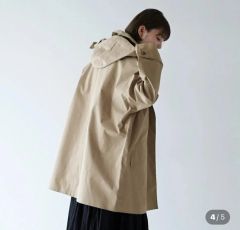 JOURNAL STANDARD LUXE タフタ フードトレンチコートベージュ - メルカリ