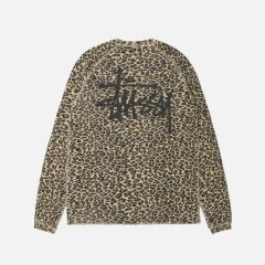 Stüssy レオパード柄 クルーネック 長袖カットソー - メルカリ