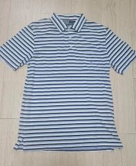 90s old STUSSY ステューシー 紺タグ 半袖ポロシャツ ボーダー L