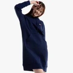 (定価175000円 状態良し) TOMMY JEANS トミー ジーンズ バッジ ロゴ フード付きワンピース
