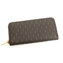 【中古】サンローランパリ SAINT LAURENT PARIS ル・モノグラム レザー ラウンドジップ 長財布 ダークブラウン【ユニセックス】のサムネイル