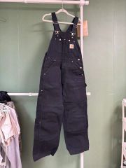 09 Carhartt ブラックダック オーバーオールフェード 墨黒／B01系