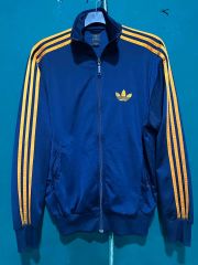 う*ゅ様 adidas トラックジャケット ゴールド/ブルー Lサイズ - メルカリ