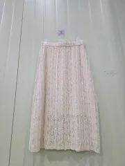 アイボリー レース ロング スカート B50217