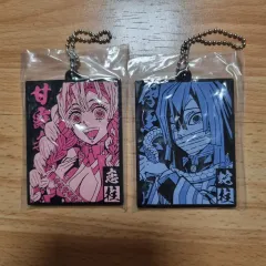 鬼滅の刃 甘露寺蜜璃 伊黒小芭内 キーホルダー ラバーチャーム