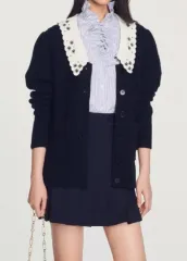 タグ付き新品 SANDRO ウールパフカーディガンのサムネイル