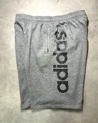 アディダスネオ ハーフパンツ グレー XO ビッグロゴ スポーツウェア トレーニングウェア ショートパンツ adidas neo メンズ 大きいサイズ スウェット 部屋着 ルームウェア カジュアル シンプル 万能アイテム 美品のサムネイル