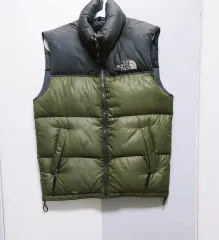 L THE NORTH FACE ザノースフェイス ヌプシ ダウンベスト 700 ダークグリーン 393