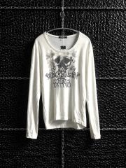 Sion 髑髏 ロングTシャツ Vネック ホワイト /TW116 - メルカリ