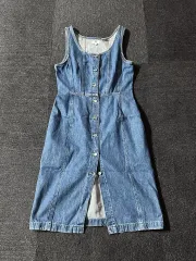 リーバイス Levi's ボタンアップ スリーブレス デニム ロング ONE PIECEのサムネイル