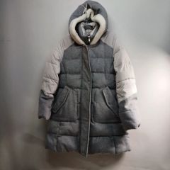 美品】AKM×muta ロングダウンコート カシミヤ混 ラクーンファー グレー 