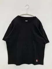 THAT'S Life ザッツライフ Tシャツ/カットソー M ブラック 無地 ワンポイント 刺繍 半袖 ショート丈 クルーネック(丸首)