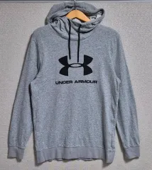 UNDER ARMOUR アンダーアーマー ビックロゴ グレー プルオーバー フーディー