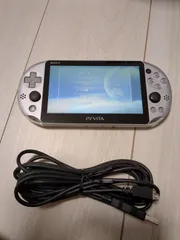 【フォロー割あり】PSVITA PCH-2000 シルバー 本体＋非純正ケーブル 極美品 動作確認済み