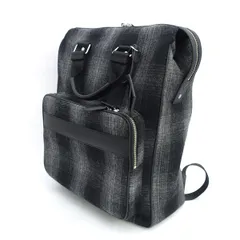 HUNTING WORLD / ハンティングワールド ◆リュック バックパック ツイード ブラック チェック 【バッグ/バック/BAG/鞄/カバン】【中古】 のサムネイル