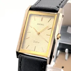 SEIKO Dolce 7321-6170 Watch Quartz Ladies Gold dial Square Y2K 00S