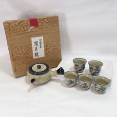 茶器揃 急須 湯呑み 5客セット 木箱入り - メルカリ