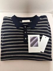 未使用タグ付 JOHN SMEDLEY ジョンスメドレー ボーダー ニット ポロ