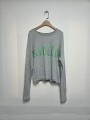 ZADIG&VOLTAIRE ザディグ・エ・ヴォルテール ルーズフィット グリーン ロゴ 長袖 スウェットシャツ (M)のサムネイル
