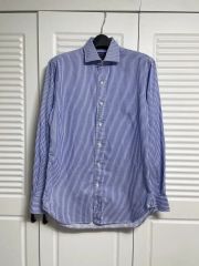 Brunello Cucinelli リネン混ストライプ 長袖シャツ - メルカリ