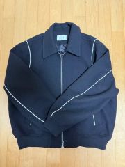 VELNUS クロップドダブルジップコーデュロイブルゾンチャコールグレーM