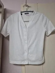 GUESS ゲス 白 半袖 ニットカーディガン