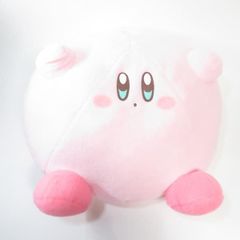 중고 미사용품 양모 펠트 풍 초 BIG 인형 장난감 별의 커비 커비 (만뿌쿠 앉아) SK JAPAN / 에스케이 재팬 pr04152