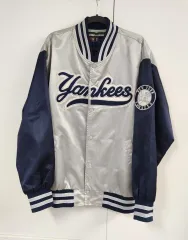 NEW YORK ヤンキース ビックロゴ サテン スタジャン ジャケット 105-110