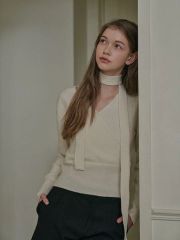 laubeblanc Pleats Cache-coeur Knit Tops - メルカリ