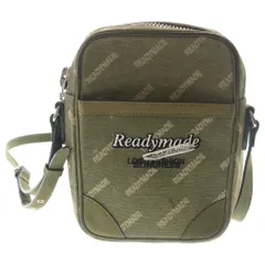 READY MADE (レディメイド) SHOULDER BAG 総柄 ロゴ刺繍 デニムショルダーバック カーキ RE-CO-KH-00-00-48のサムネイル