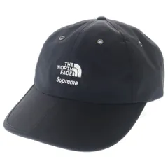 SUPREME (シュプリーム) 24SS ×THE NORTH FACE Split 6-Panel ノースフェイス スプリット 6パネル ロゴ刺繍 ベースボールキャップ 帽子 ブラック NN52402I