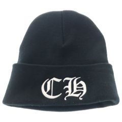CHROME HEARTS クロムハーツ ニット ビーニー ブラック ショッパー