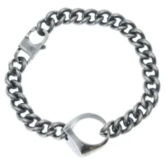 MM6 Maison Margiela (エムエムシックスメゾンマルジェラ) インダストリアル リングリンクチェーンブレスレット シルバーのサムネイル
