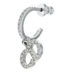 Christian Dior (クリスチャンディオール) クレール ディー リュヌ CDロゴ ラインストーン ピアス シルバー メタル×クリスタルのサムネイル